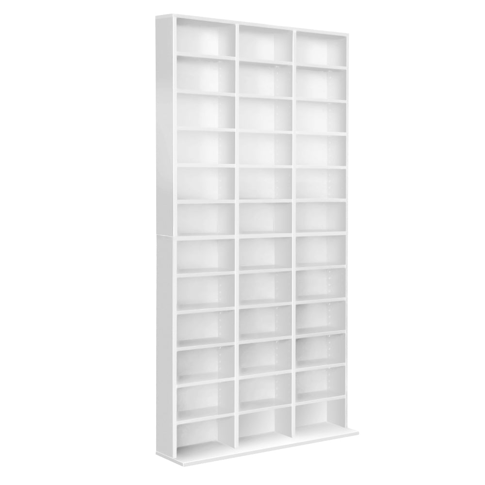 Ashley Rose Adjustable Book Storage Shelf Rack Unit - White - Ashley Rose