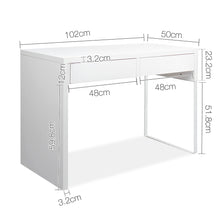 Load image into Gallery viewer, Ashley Rose Metal Desk with 2 Drawers - White - Ashley Rose