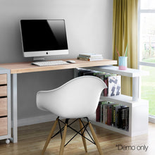 Load image into Gallery viewer, Ashley Rose Rotary Corner Desk with Bookshelf - Brown &amp; White - Ashley Rose