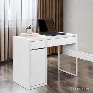 Ashley Rose Metal Desk With Storage Cabinets - White - Ashley Rose