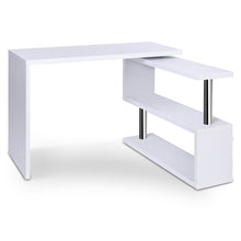 Load image into Gallery viewer, Ashley Rose Rotary Corner Desk with Bookshelf - White - Ashley Rose