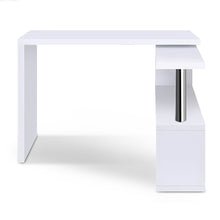 Load image into Gallery viewer, Ashley Rose Rotary Corner Desk with Bookshelf - White - Ashley Rose