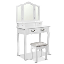 Load image into Gallery viewer, Ashley Rose Dressing Table with Mirror - White - Ashley Rose