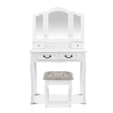 Load image into Gallery viewer, Ashley Rose Dressing Table with Mirror - White - Ashley Rose