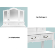 Load image into Gallery viewer, Ashley Rose Dressing Table with Mirror - White - Ashley Rose