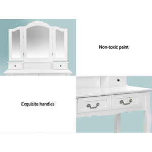 Ashley Rose Dressing Table with Mirror - White - Ashley Rose