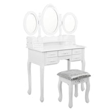 Load image into Gallery viewer, Ashley Rose 7 Drawer Dressing Table with Mirror - White - Ashley Rose