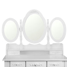 Load image into Gallery viewer, Ashley Rose 7 Drawer Dressing Table with Mirror - White - Ashley Rose