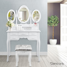 Load image into Gallery viewer, Ashley Rose 7 Drawer Dressing Table with Mirror - White - Ashley Rose