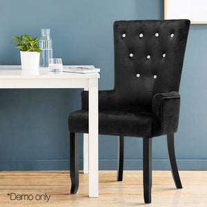 Ashley Rose French Provincial Dining Chair - Black - Ashley Rose