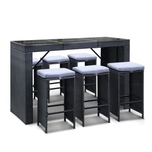 Load image into Gallery viewer, Ashley Rose 7 Piece Outdoor Dining Table Set - Black - Ashley Rose