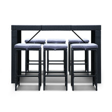 Load image into Gallery viewer, Ashley Rose 7 Piece Outdoor Dining Table Set - Black - Ashley Rose