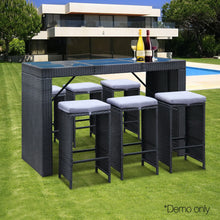 Load image into Gallery viewer, Ashley Rose 7 Piece Outdoor Dining Table Set - Black - Ashley Rose