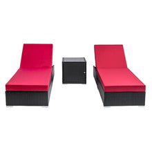 Load image into Gallery viewer, Ashley Rose 3 Piece Wicker Outdoor Lounge Set - Black - Ashley Rose