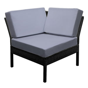 Ashley Rose 6 Piece Outdoor Wicker Sofa Set - Black - Ashley Rose