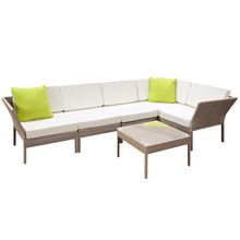 Load image into Gallery viewer, Ashley Rose 6 Piece Outdoor Wicker Sofa Set - Brown - Ashley Rose