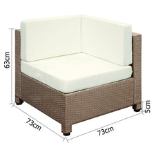 Load image into Gallery viewer, Ashley Rose 6 Piece Outdoor Wicker Sofa Set - Brown - Ashley Rose