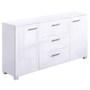 Ashles Rose High Gloss Sideboard Storage Cabinet Cupboard - White - Ashley Rose