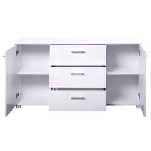 Load image into Gallery viewer, Ashles Rose High Gloss Sideboard Storage Cabinet Cupboard - White - Ashley Rose