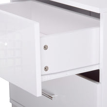 Load image into Gallery viewer, Ashley Rose High Gloss Two Drawers Bedside Table - White - Ashley Rose