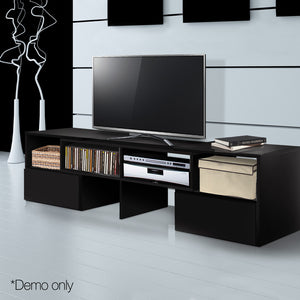 Ashley Rose Entertainment Unit with Cabinets - Black - Ashley Rose