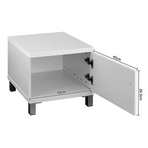 Ashley Rose Entertainment Unit with Cabinets - White - Ashley Rose