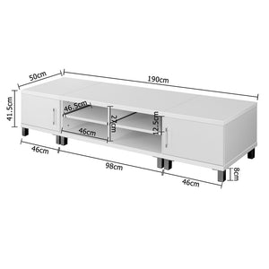 Ashley Rose Entertainment Unit with Cabinets - White - Ashley Rose