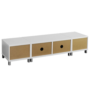 Ashley Rose Entertainment Unit with Cabinets - White - Ashley Rose