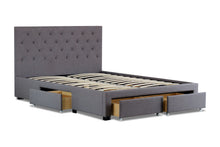 Load image into Gallery viewer, Alabama Fabric Double Drawers Storage Bed Grey - Ashley Rose