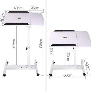 Adjustable Computer Stand with Cooler Fan - White - Ashley Rose