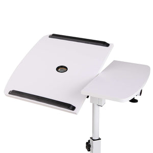 Adjustable Computer Stand with Cooler Fan - White - Ashley Rose