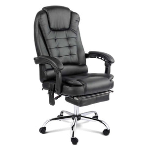 8 Point Reclining Message Chair - Black - Ashley Rose