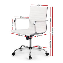 Load image into Gallery viewer, Eames Replica Office Chair Executive Mid Back Seating PU Leather White - Ashley Rose