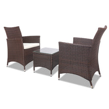 Load image into Gallery viewer, Ashley Rose 3 Piece Wicker Outdoor Furniture Set - Brown - Ashley Rose