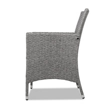 Load image into Gallery viewer, 3 Piece Wicker Outdoor Chair Side Table Furniture Set - Grey - Ashley Rose