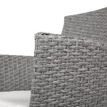 Load image into Gallery viewer, 3 Piece Wicker Outdoor Chair Side Table Furniture Set - Grey - Ashley Rose