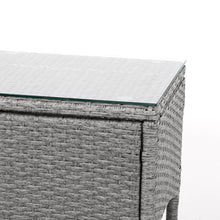 Load image into Gallery viewer, 3 Piece Wicker Outdoor Chair Side Table Furniture Set - Grey - Ashley Rose