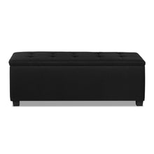 Load image into Gallery viewer, Ashley Rose Large Fabric Storage Ottoman - Black - Ashley Rose