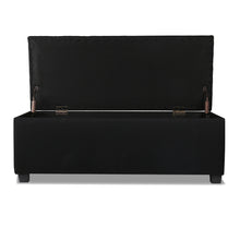 Load image into Gallery viewer, Ashley Rose Large Fabric Storage Ottoman - Black - Ashley Rose