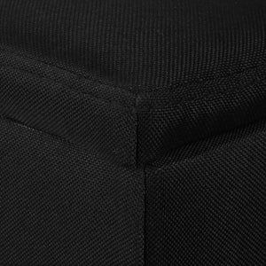 Ashley Rose Large Fabric Storage Ottoman - Black - Ashley Rose