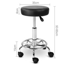 Load image into Gallery viewer, Ashley Rose PU Leather Swivel Salon Stool - Black - Ashley Rose