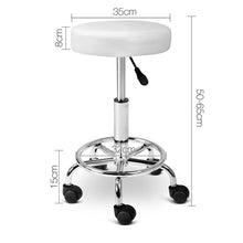 Load image into Gallery viewer, Ashley Rose PU Leather Swivel Salon Stool - White - Ashley Rose