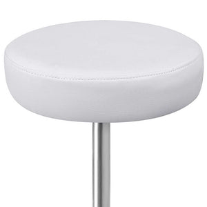 Ashley Rose PU Leather Swivel Salon Stool - White - Ashley Rose