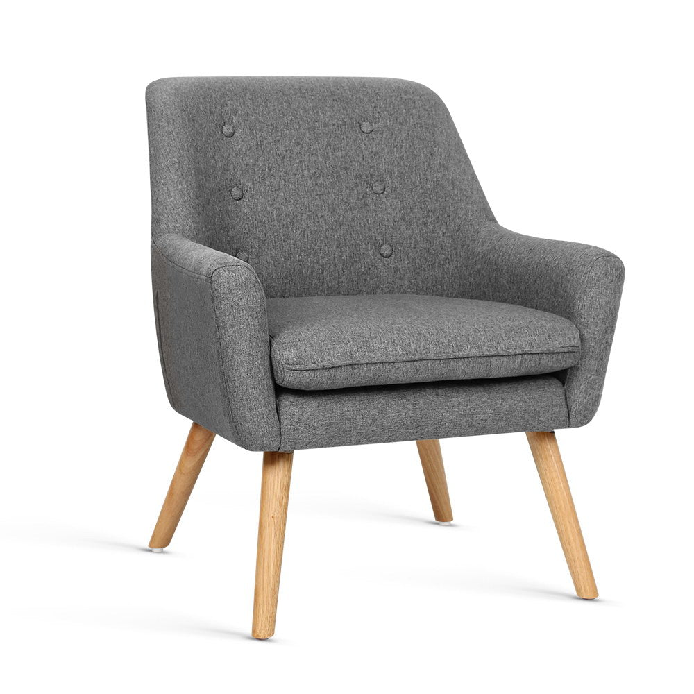 Ashley Rose Fabric Dining Armchair - Grey - Ashley Rose