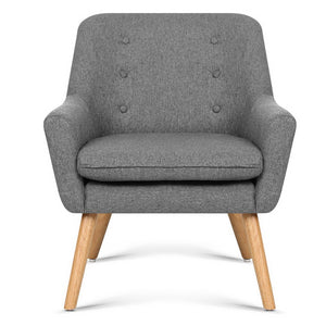 Ashley Rose Fabric Dining Armchair - Grey - Ashley Rose