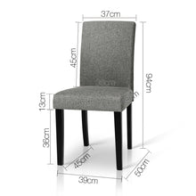 Load image into Gallery viewer, Ashley Rose Set of 2 Fabric Dining Chairs - Grey - Ashley Rose