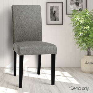 Ashley Rose Set of 2 Fabric Dining Chairs - Grey - Ashley Rose